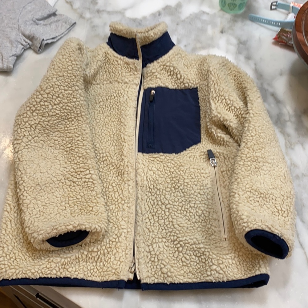 Old navy size Xsmall cream and blue jacket.